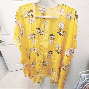 Yellow Floral Kimono